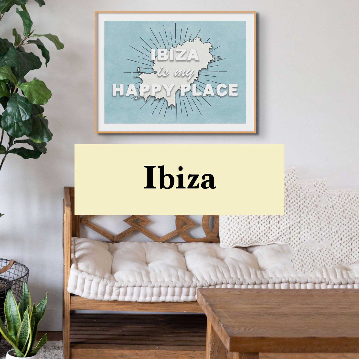 Ibiza Map Prints - Beach House Art
