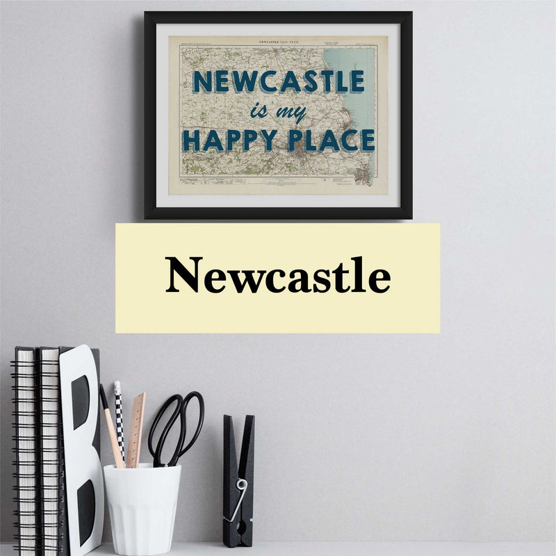 Newcastle Map Prints - A collection of map prints of Newcastle