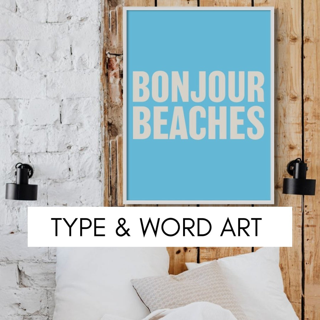 TYPOGRAPHY - LETTER ART - WORD ART Beach House Art