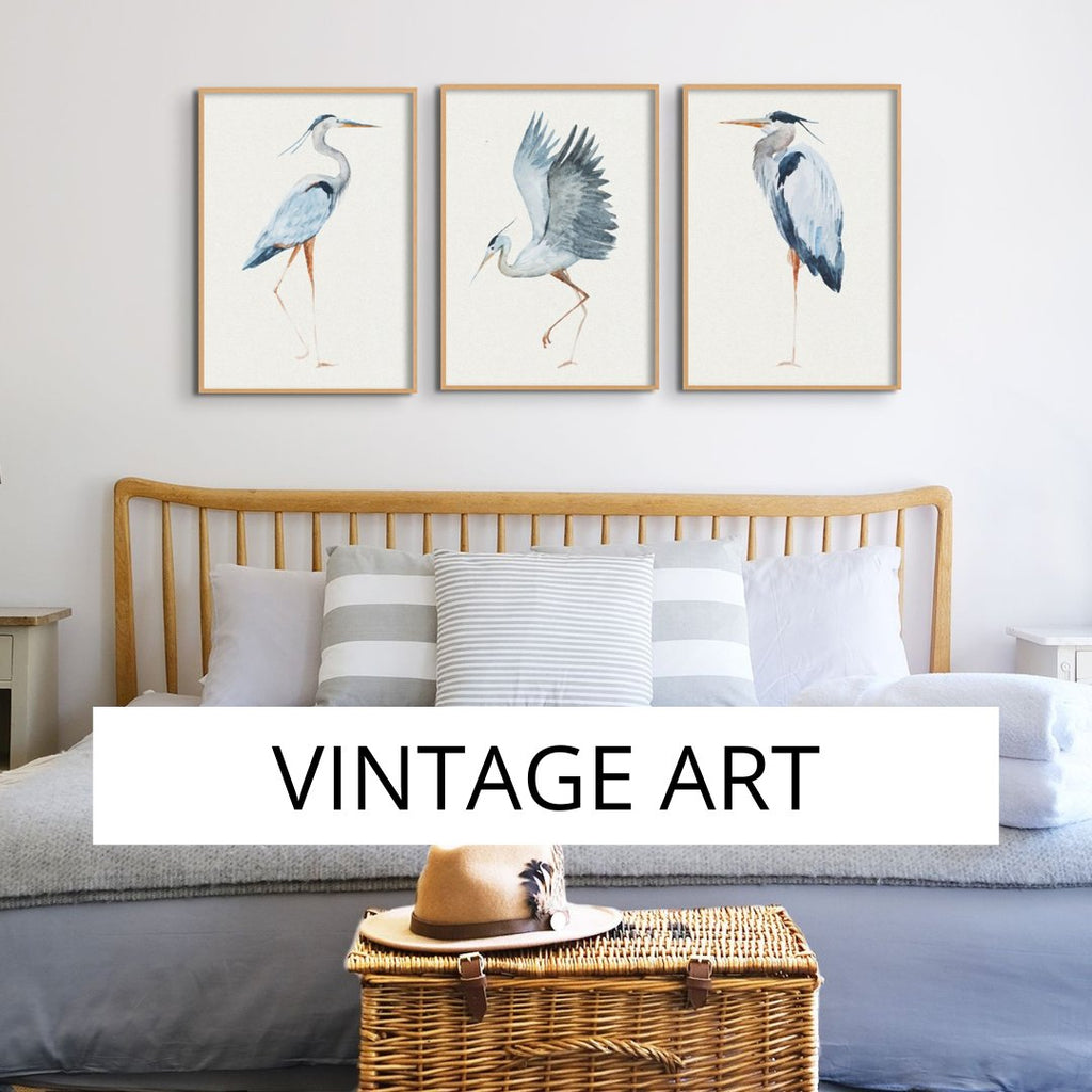 Vintage wall art - vintage art print collection