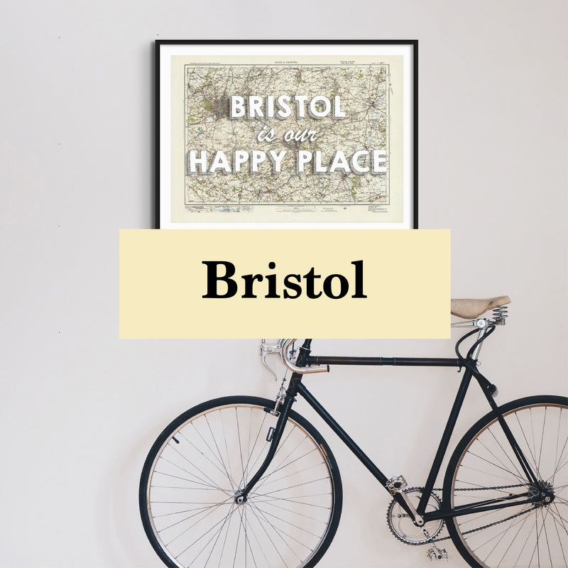 Bristol - Personalised Map Prints - Custom Map Prints