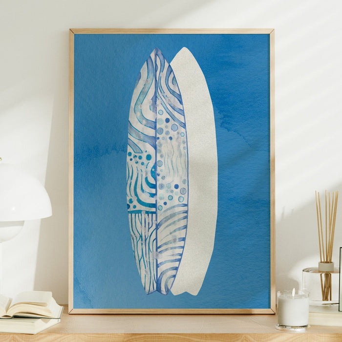Surfboard Art Print | Beach Art | Two Surfboards Art  - Unframed