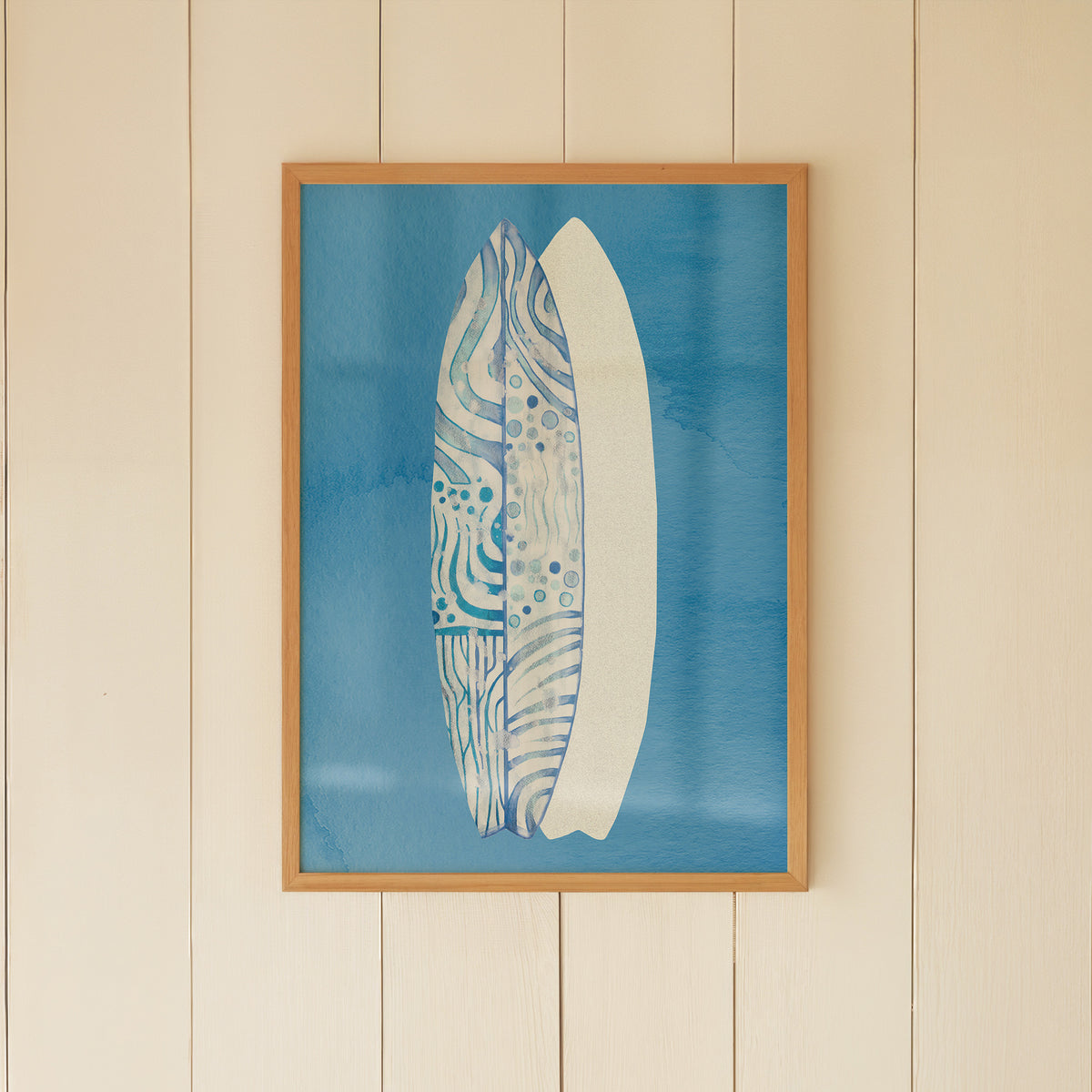 Surfboard Art Print | Beach Art | Two Surfboards Art  - Unframed