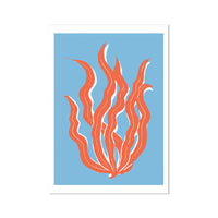 Set of Three Abstract Colourful Lino Cut seaweed prints - Unframed