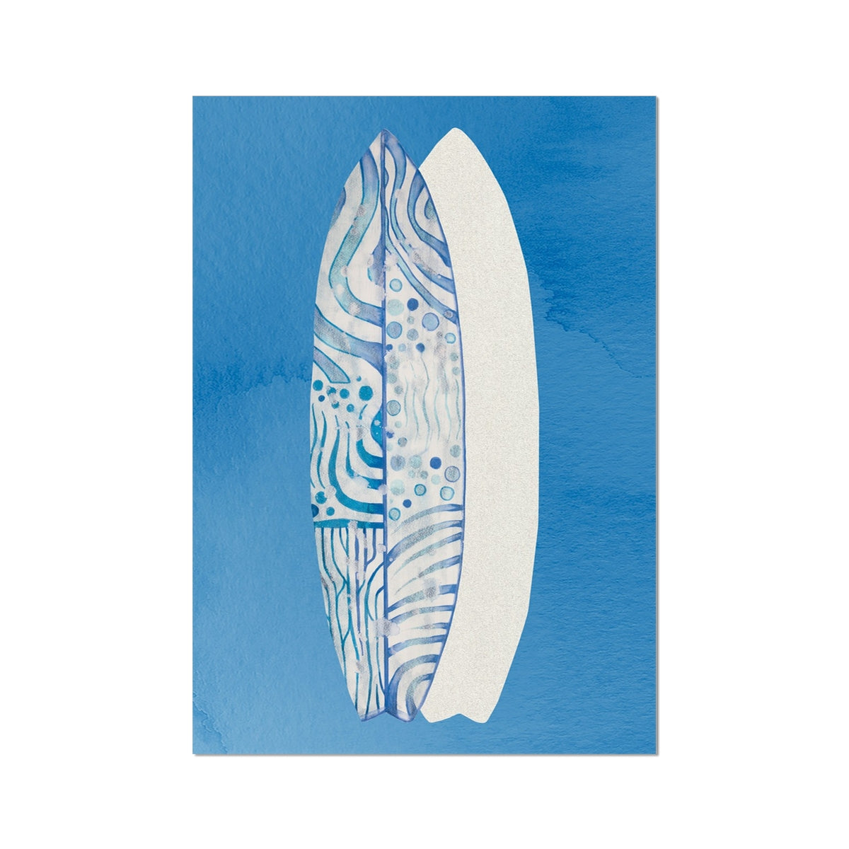 Surfboard Art Print | Beach Art | Two Surfboards Art  - Unframed