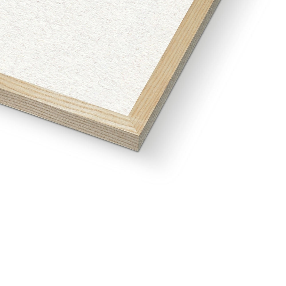 Close-up of a wooden picture frame corner on a white background