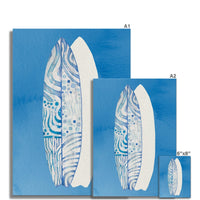 Surfboard Art Print | Beach Art | Two Surfboards Art  - Unframed