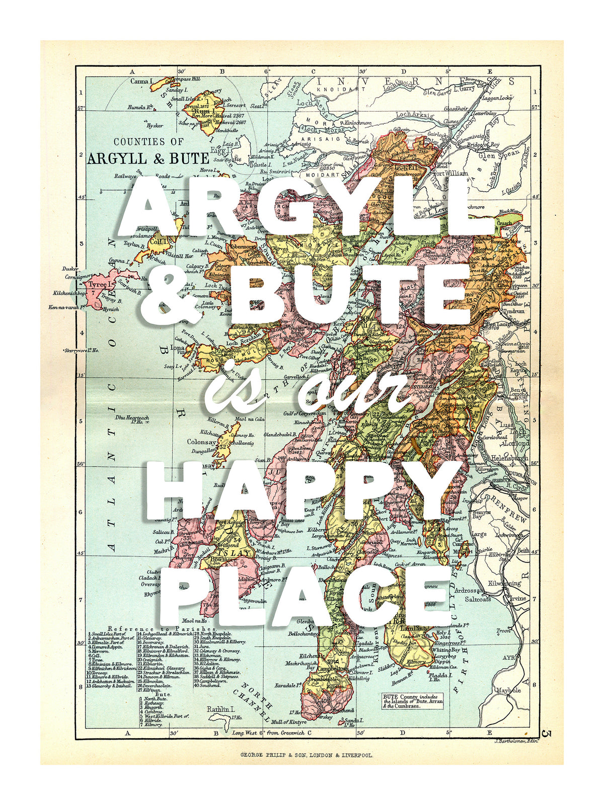 Personalised Vintage Map Print | Custom Location Gift | Favourite Place Art