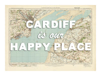 Personalised Vintage Map Print | Custom Location Gift | Favourite Place Art