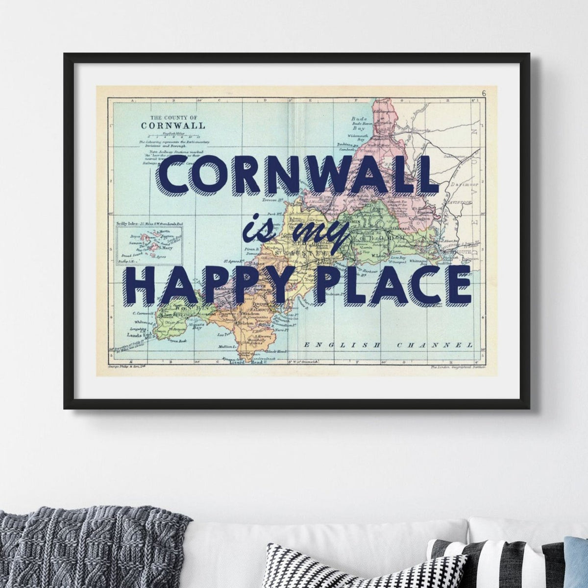custom map print - map print with custom quote
