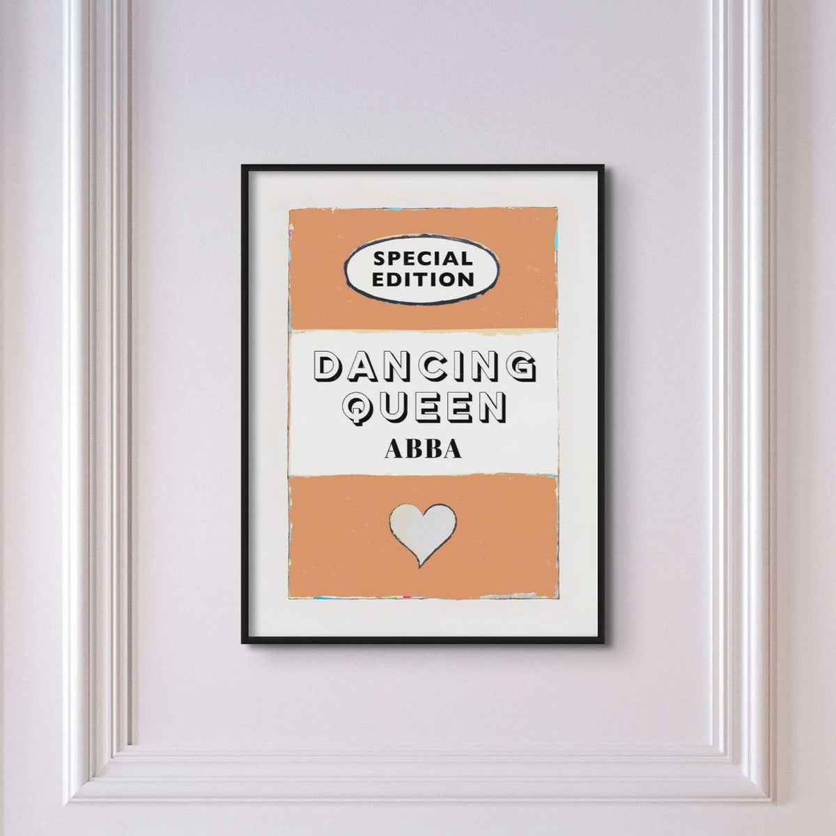 Dancing Queen Song Lyric on  Vintage Style Book Cover Print - Unframed