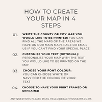 Personalised Vintage Map Print | Custom Location Gift | Favourite Place Art