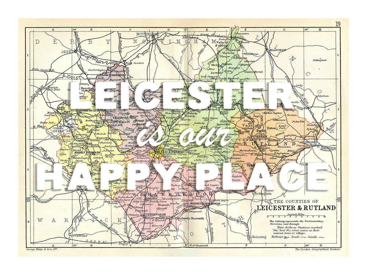 Personalised Vintage Map Print | Custom Location Gift | Favourite Place Art