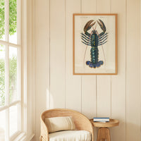 Vintage Lobster Print | Shellfish Wall Art - Unframed