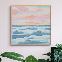 Sunrise Sea Painting| Seascape Painting - Unframed Wall Art