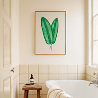 Tropical Leaf Artwork No 1 | Green Botanical Wall Art - Framed