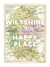 Personalised Vintage Map Print | Custom Location Gift | Favourite Place Art