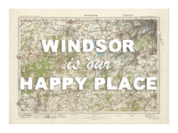 Personalised Vintage Map Print | Custom Location Gift | Favourite Place Art