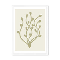 Set of Three Abstract Neutral Lino Cut seaweed prints - Unframed