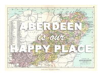 Personalised Vintage Map Print | Custom Location Gift | Favourite Place Art