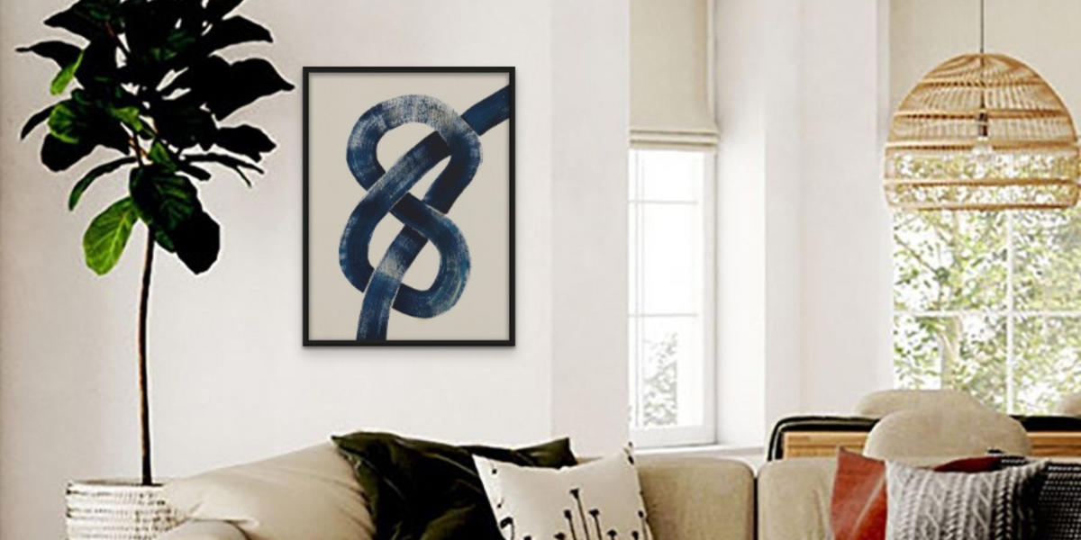 affordable art print in living room. Modern wall art print from beach house art
