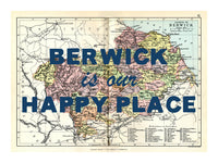 Personalised Quote on Map Print | Personalised Vintage Map Picture - Framed