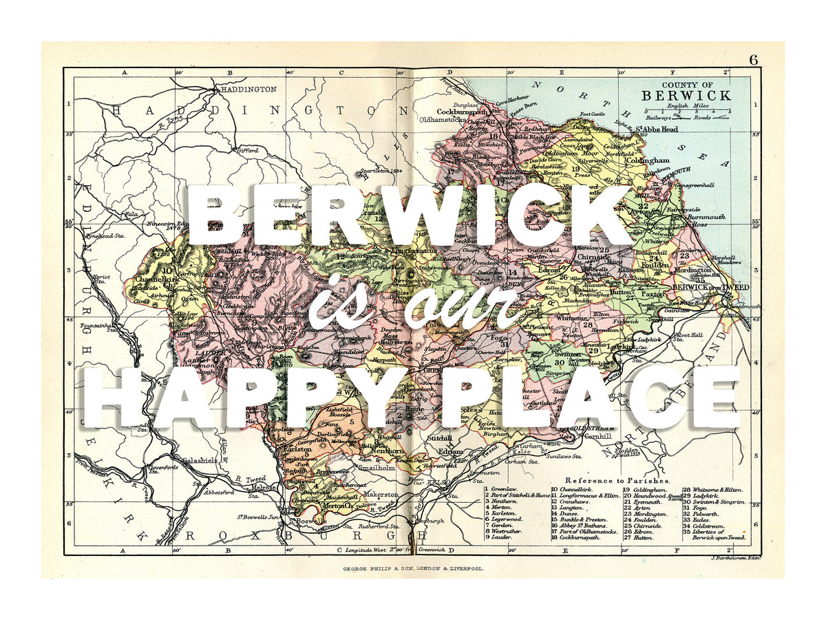 Personalised Vintage Map Print | Custom Location Gift | Favourite Place Art
