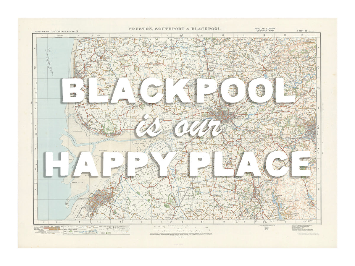 Personalised Vintage Map Print | Custom Location Gift | Favourite Place Art