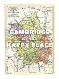 Personalised Vintage Map Print | Custom Location Gift | Favourite Place Art