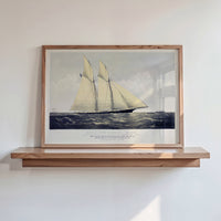 Vintage Ship Print | Cambria Sailing Yacht Art Print - Unframed