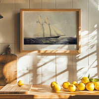 Vintage Ship Print | Cambria Sailing Yacht Art Print - Unframed