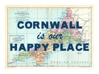 Personalised Quote on Map Print | Personalised Vintage Map Picture - Framed