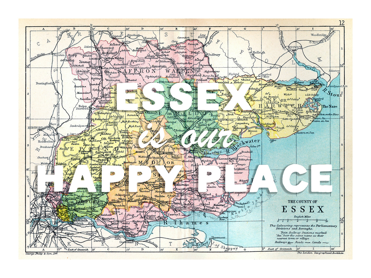 Personalised Vintage Map Print | Custom Location Gift | Favourite Place Art
