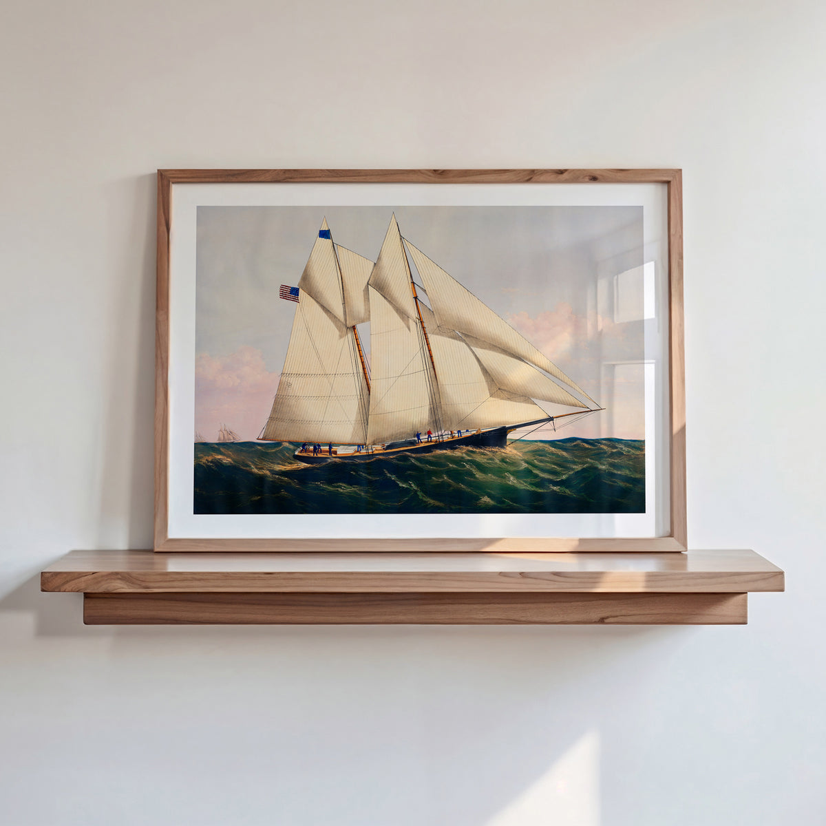 Vintage Ship Print | Henrietta Sailing Yacht Art Print - Unframed