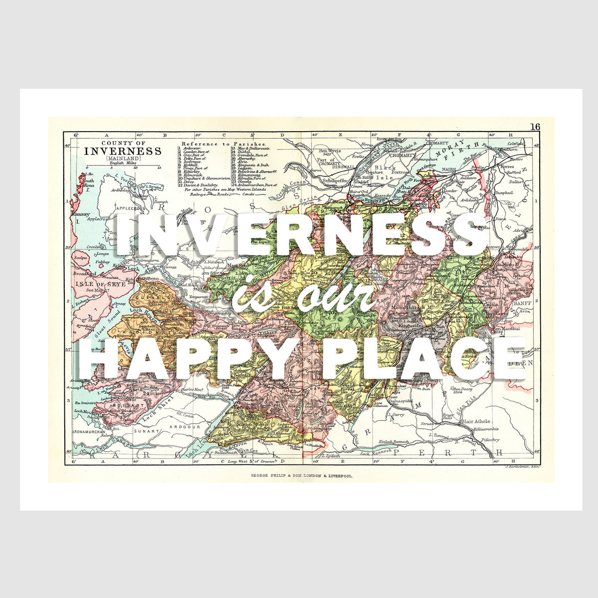 Personalised Vintage Map Print | Custom Location Gift | Favourite Place Art