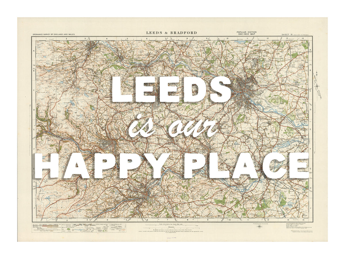 Personalised Vintage Map Print | Custom Location Gift | Favourite Place Art