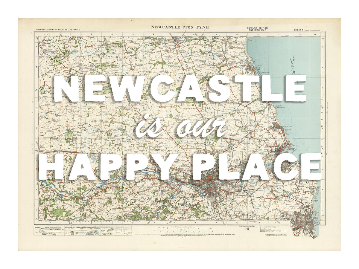 Personalised Vintage Map Print | Custom Location Gift | Favourite Place Art