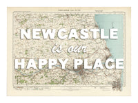 Personalised Vintage Map Print | Custom Location Gift | Favourite Place Art