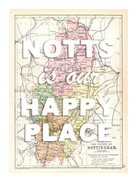 Personalised Vintage Map Print | Custom Location Gift | Favourite Place Art