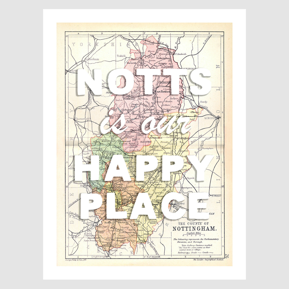 Personalised Vintage Map Print | Custom Location Gift | Favourite Place Art