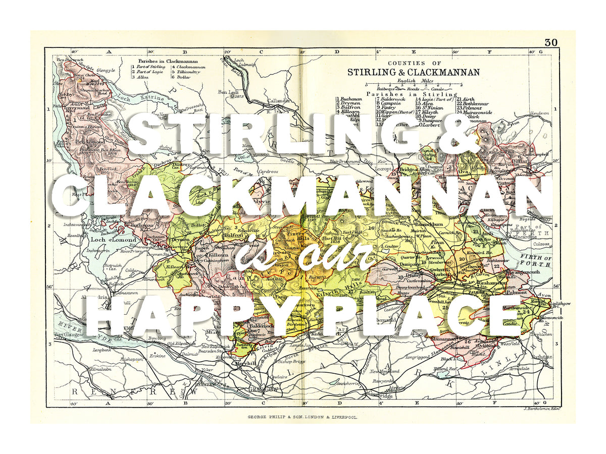 Personalised Vintage Map Print | Custom Location Gift | Favourite Place Art
