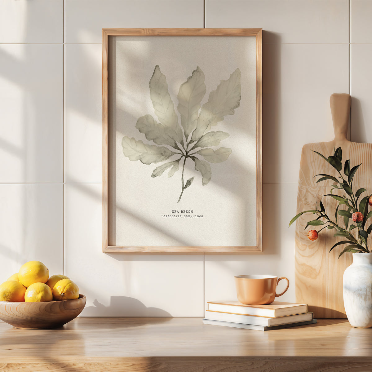 Seaweed Art Print | Sea Beech In Natural - Unframed