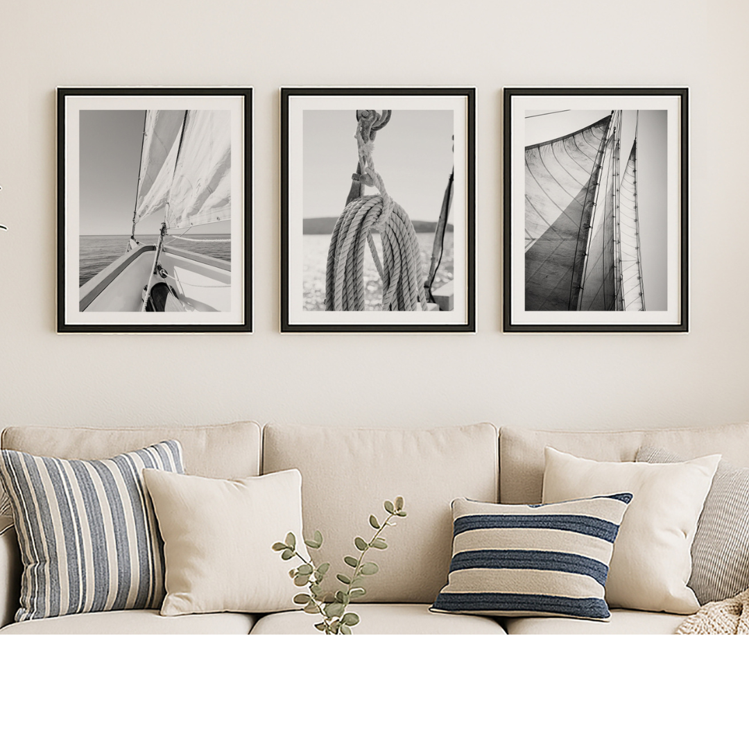 Set of Three Sailing Photo Prints - Unframed