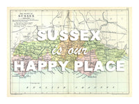 Personalised Vintage Map Print | Custom Location Gift | Favourite Place Art