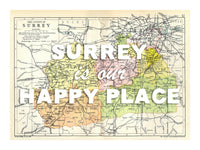 Personalised Vintage Map Print | Custom Location Gift | Favourite Place Art