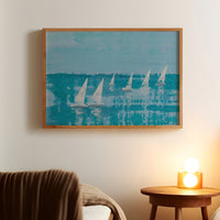 White Sail Regatta | Sailing Painting | Nautical Sailing Regatta Painting  - Unframed
