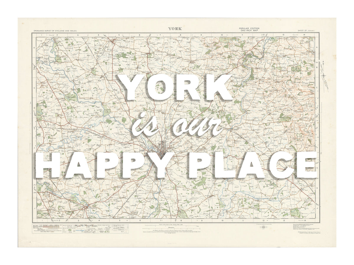 Personalised Vintage Map Print | Custom Location Gift | Favourite Place Art