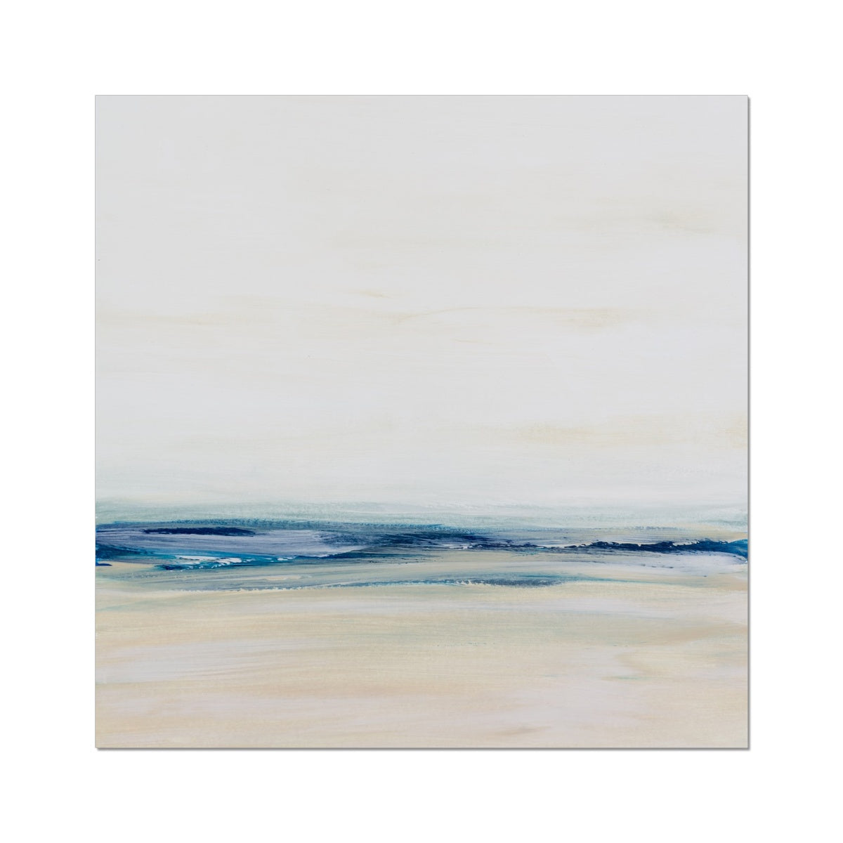 Coastal Art Print | Square Beach Painting | Abstract Beach Painting - Unframed Wall Art