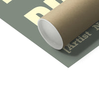 Personalised Quote Art | Block Type | Olive Green - Unframed