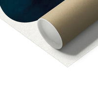 Abstract Blue Art Print | Abstract Solid Shape Art - Unframed Abstract Wall Art